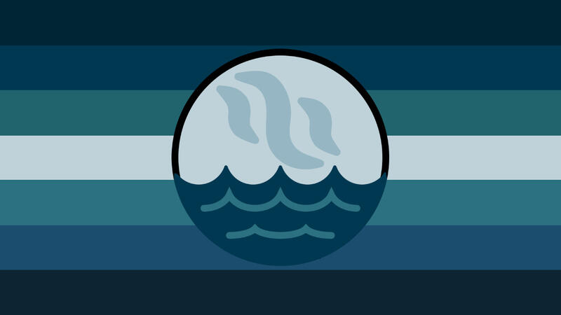 Ocean Scented: A flag representing individuals of any dynamic with the scent of the ocean.